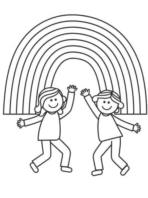 tô màu cầu vồng 12