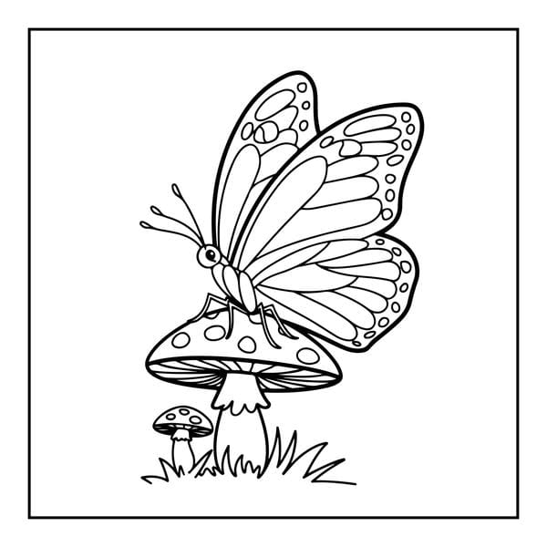 tô màu con bướm 1