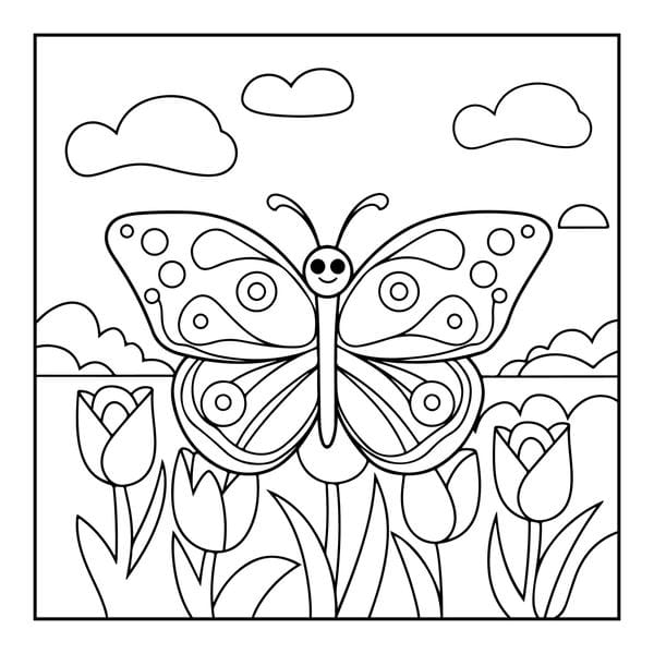 tô màu con bướm 10