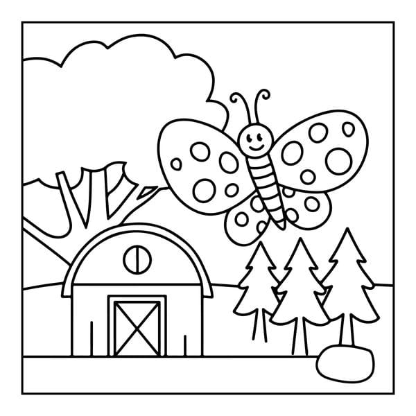 tô màu con bướm 11