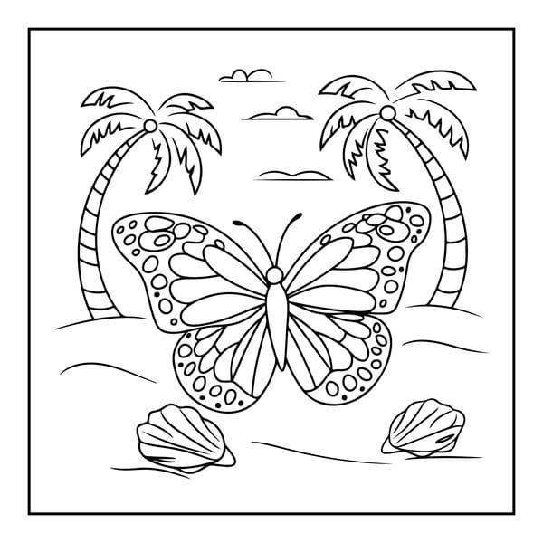 tô màu con bướm 14