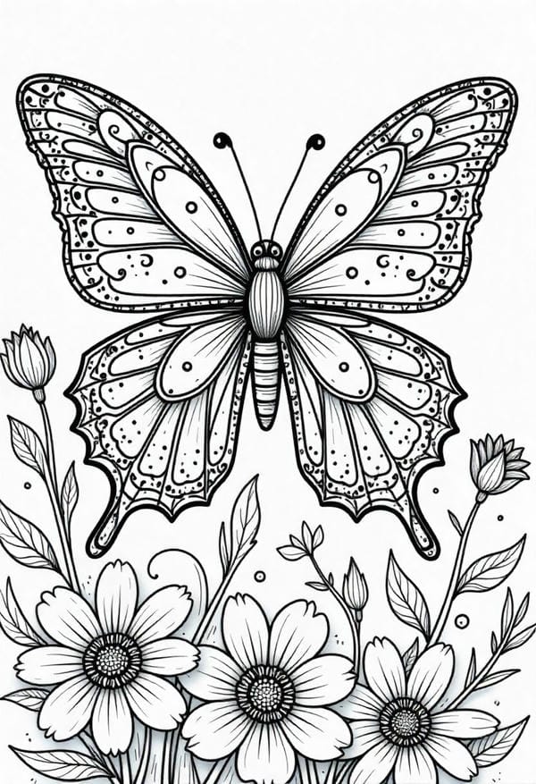 tô màu con bướm 22