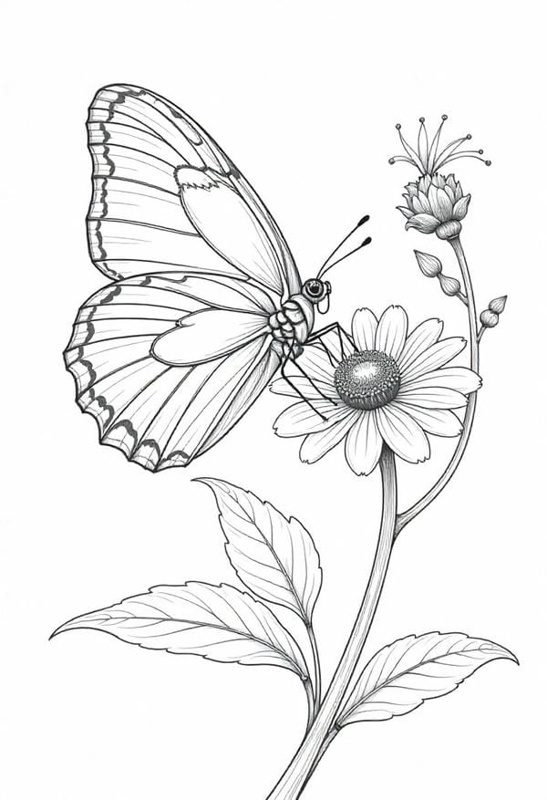 tô màu con bướm 45