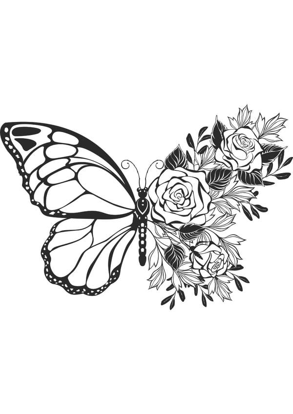 tô màu con bướm 47