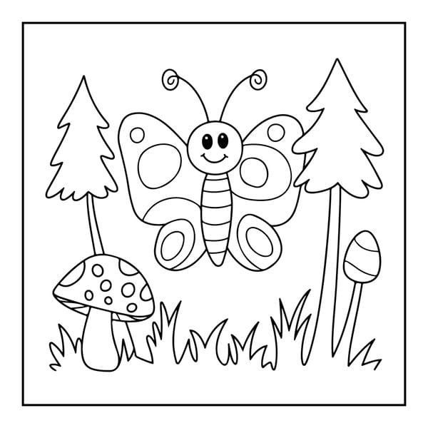 tô màu con bướm 5