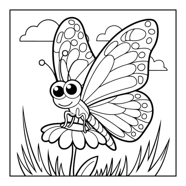 tô màu con bướm 6