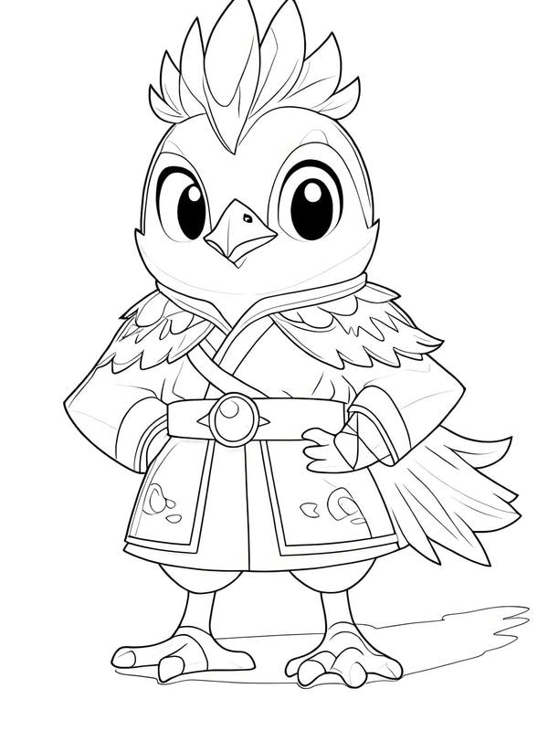 tô màu con gà trống 15