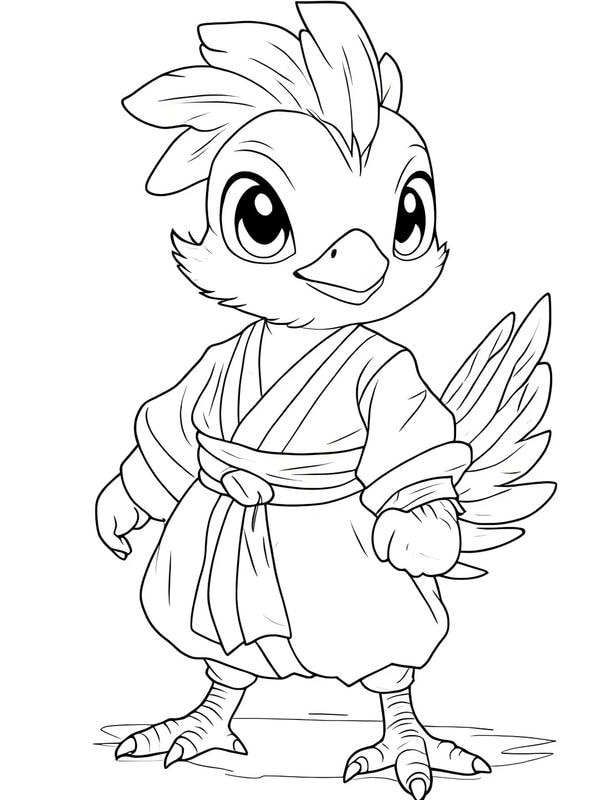 tô màu con gà trống 16