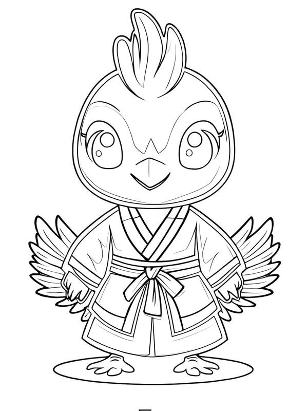 tô màu con gà trống 18