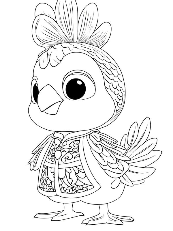 tô màu con gà trống 19