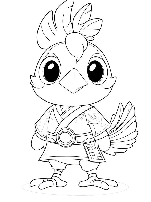 tô màu con gà trống 20