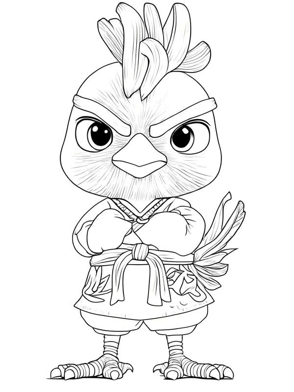 tô màu con gà trống 21