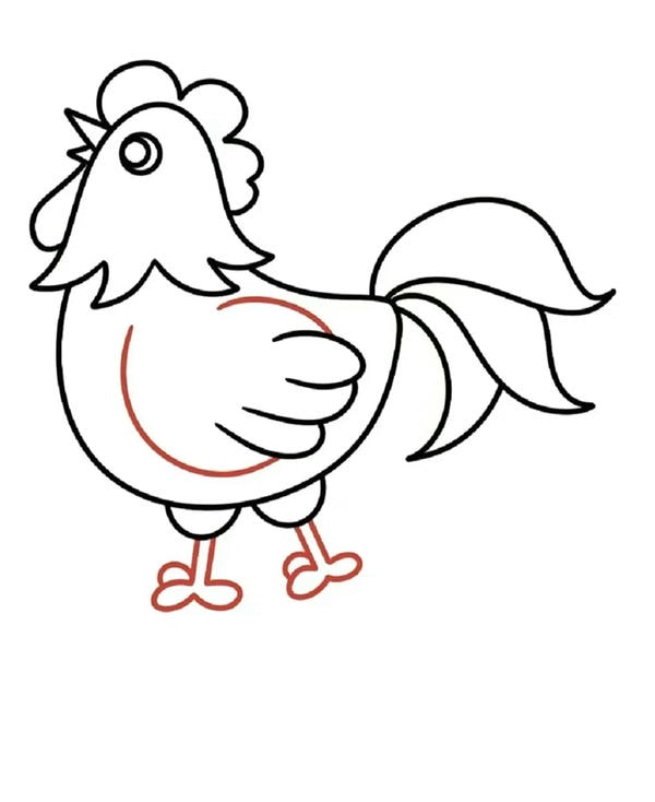 tô màu con gà trống 32