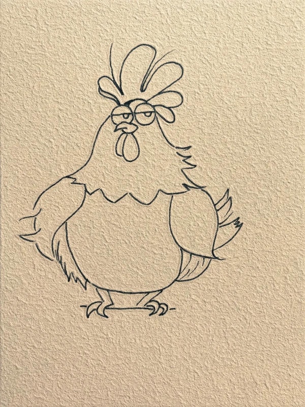 tô màu con gà trống 33