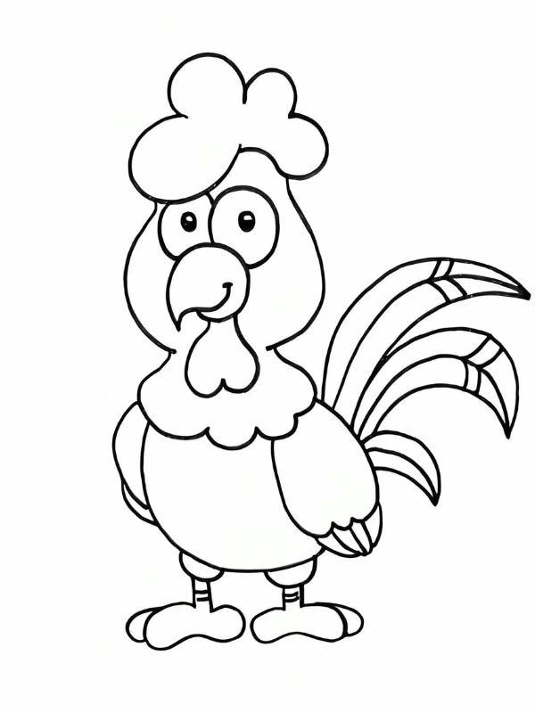 tô màu con gà trống 5