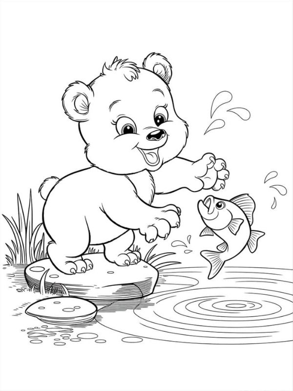 tô màu con gấu 1