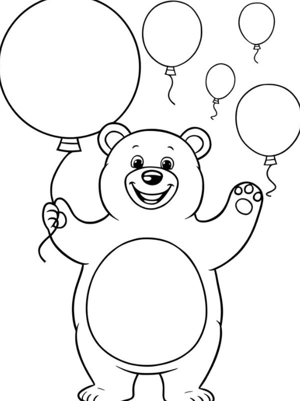 tô màu con gấu 14