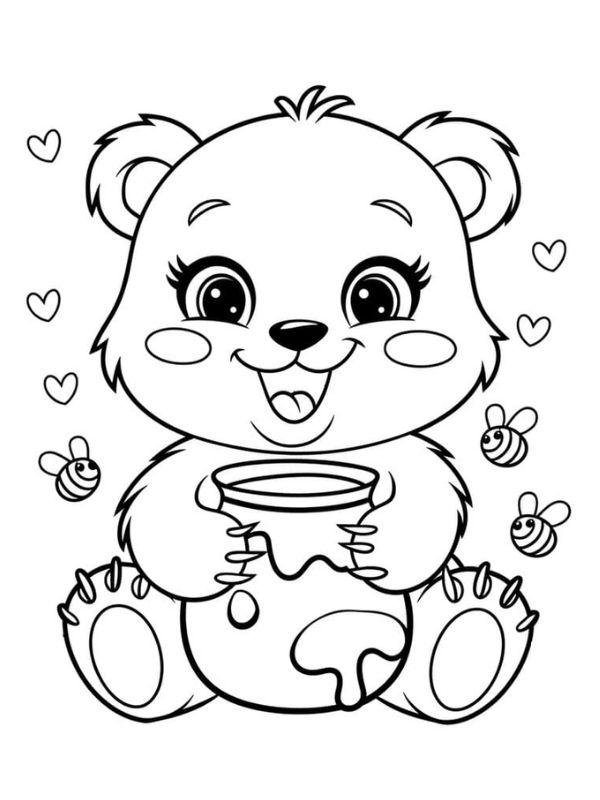 tô màu con gấu 3