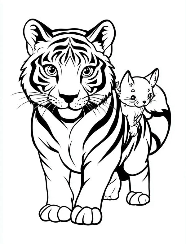 tô màu con hổ 2
