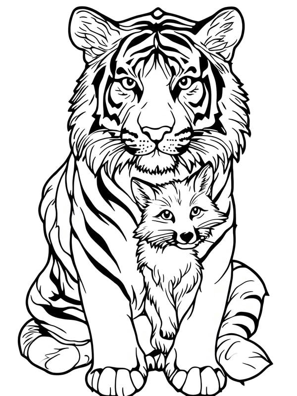 tô màu con hổ 3