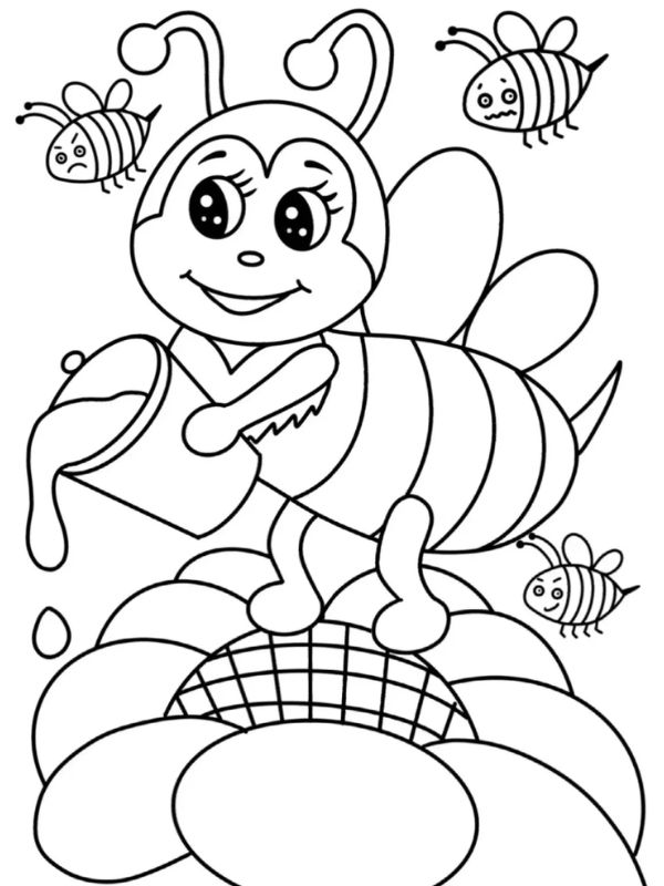 tô màu con ong 10