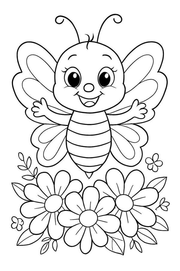 tô màu con ong 15
