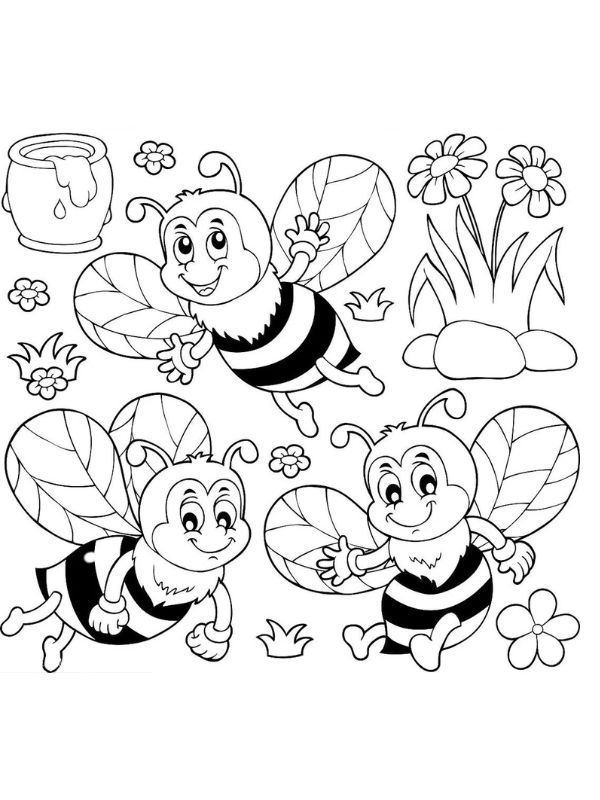 tô màu con ong 19