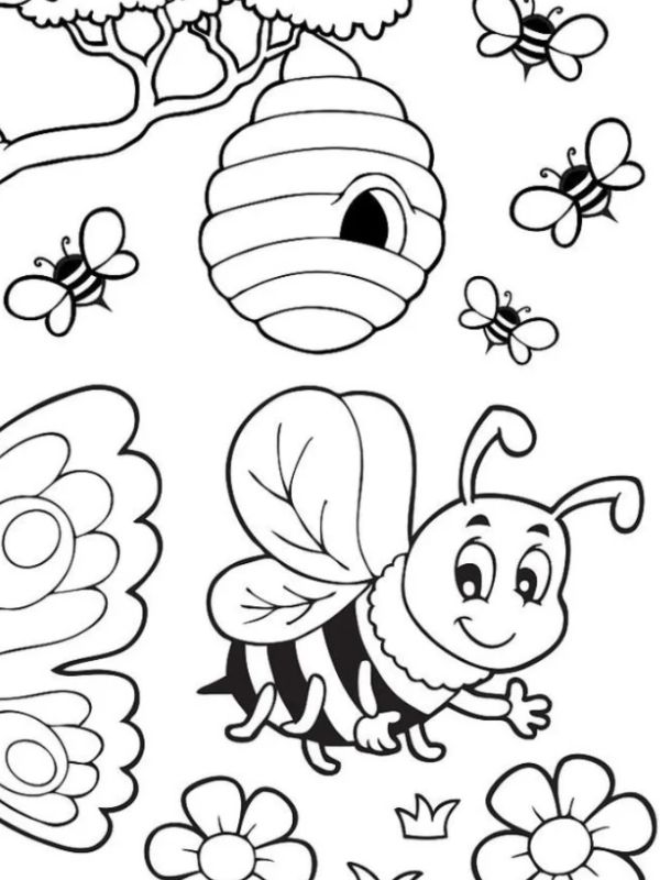 tô màu con ong 20