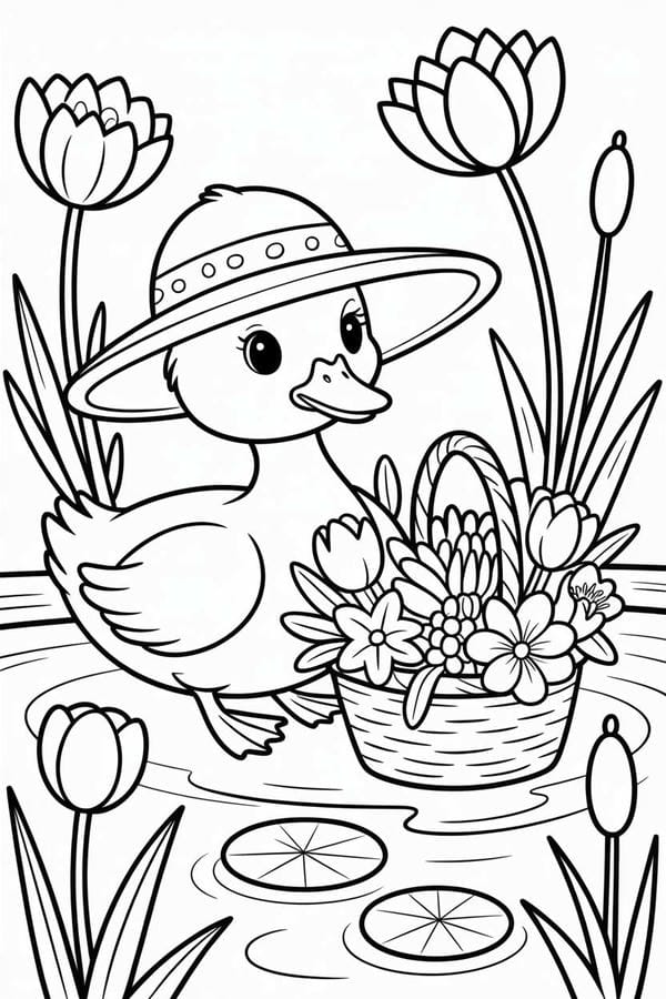 tô màu con vịt 22