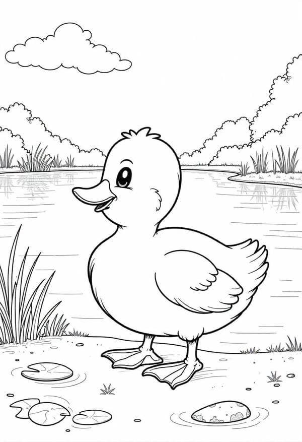 tô màu con vịt 34