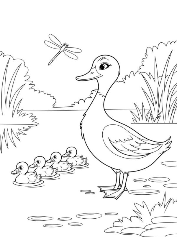 tô màu con vịt 5