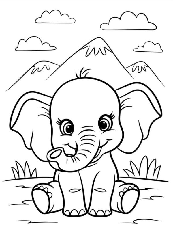 tô màu con voi 10