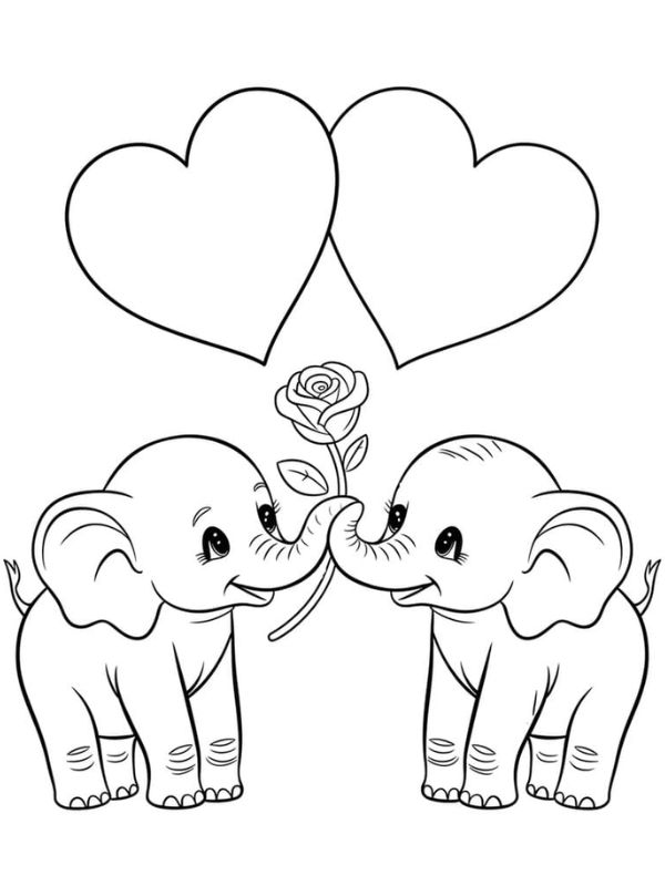 tô màu con voi 5