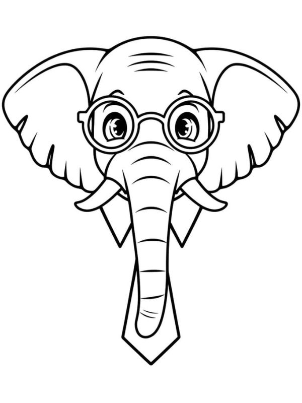 tô màu con voi 8
