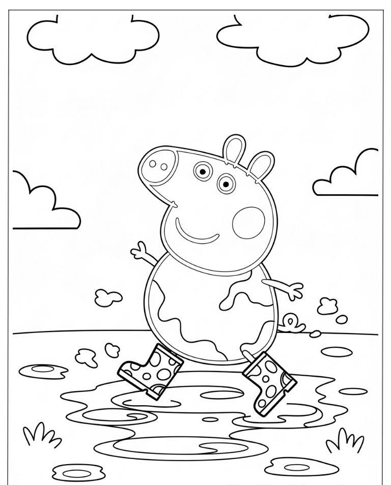 tô màu heo Peppa 13