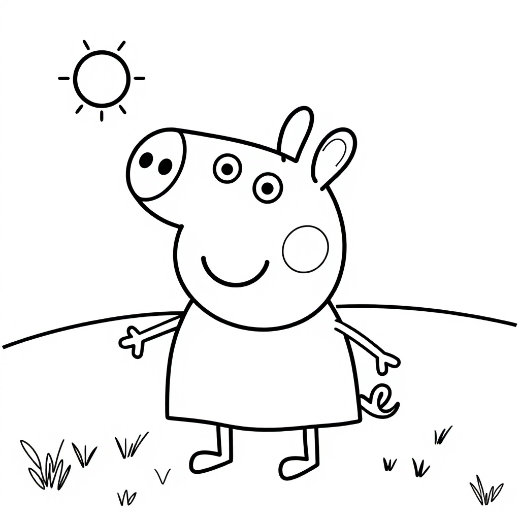 tô màu heo Peppa 16