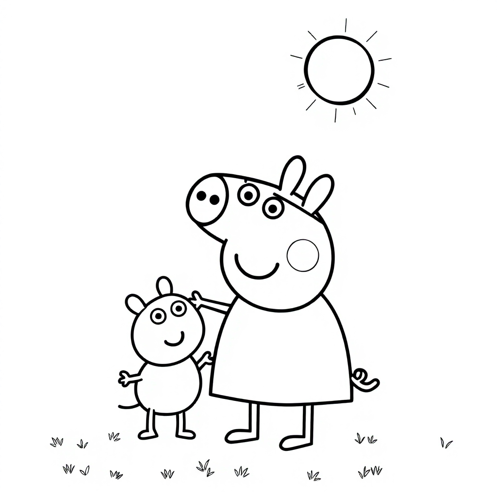 tô màu heo Peppa 19