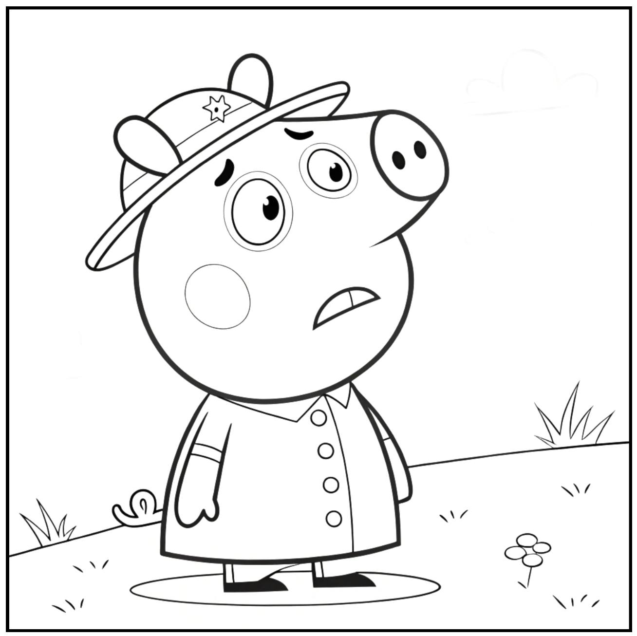 tô màu heo Peppa 2