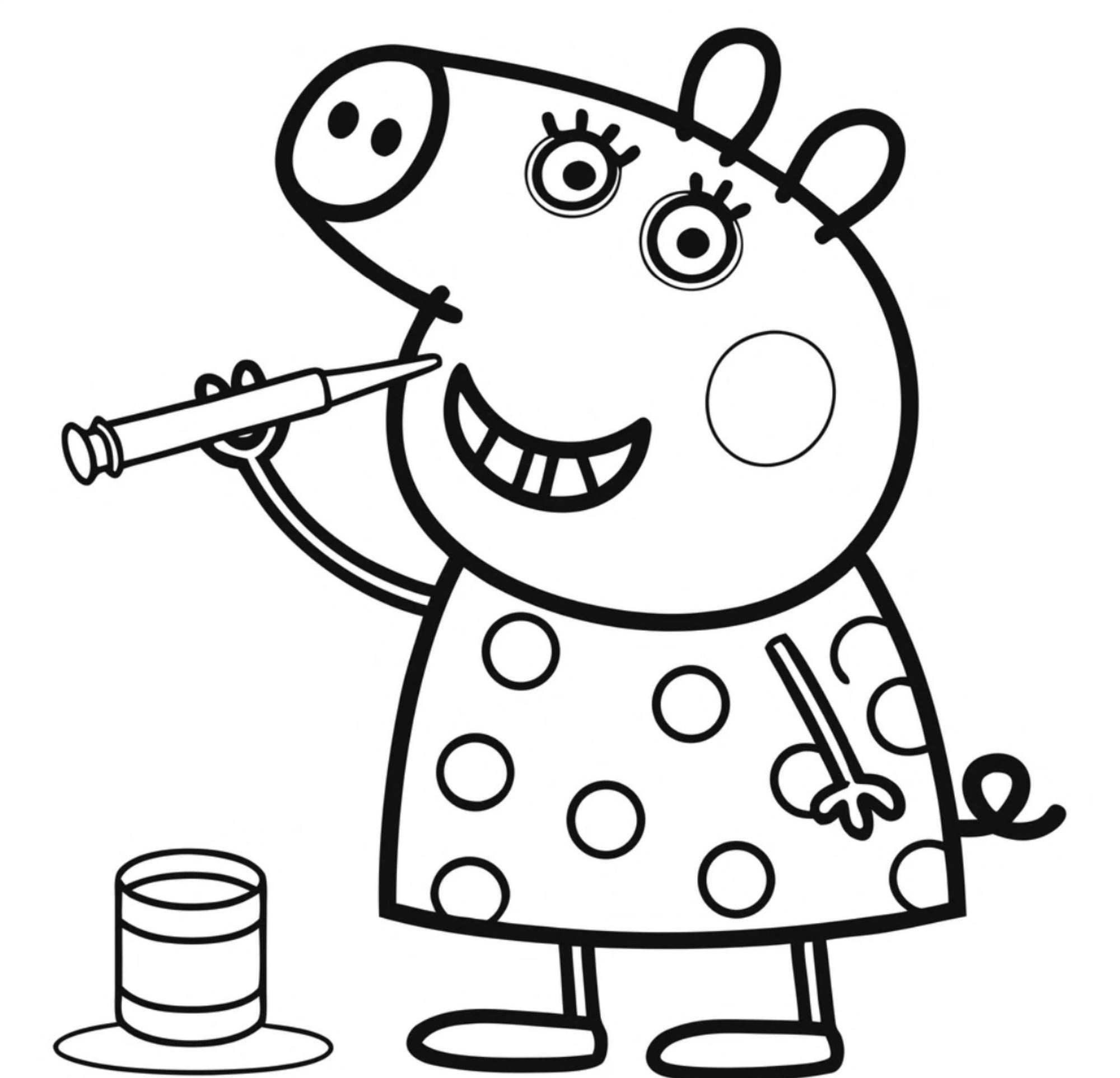 tô màu heo Peppa 21