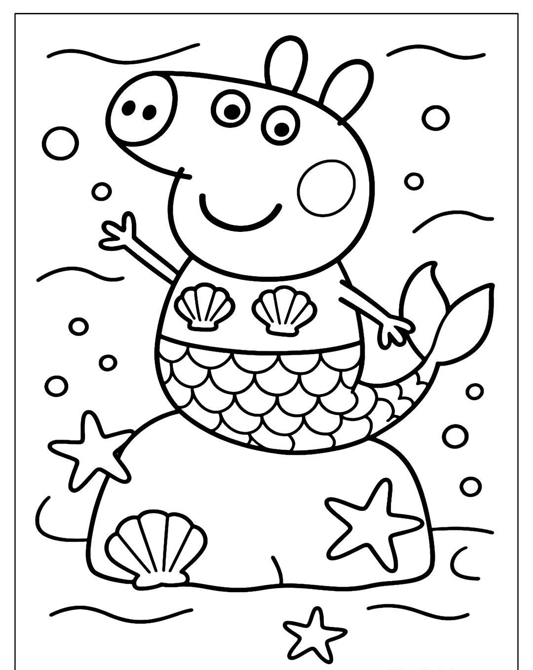 tô màu heo Peppa 23