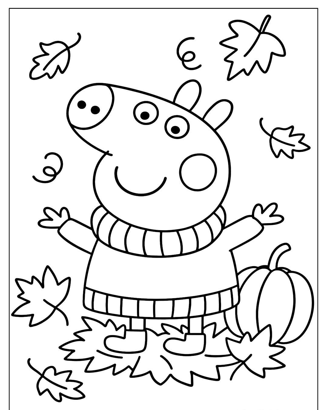 tô màu heo Peppa 27