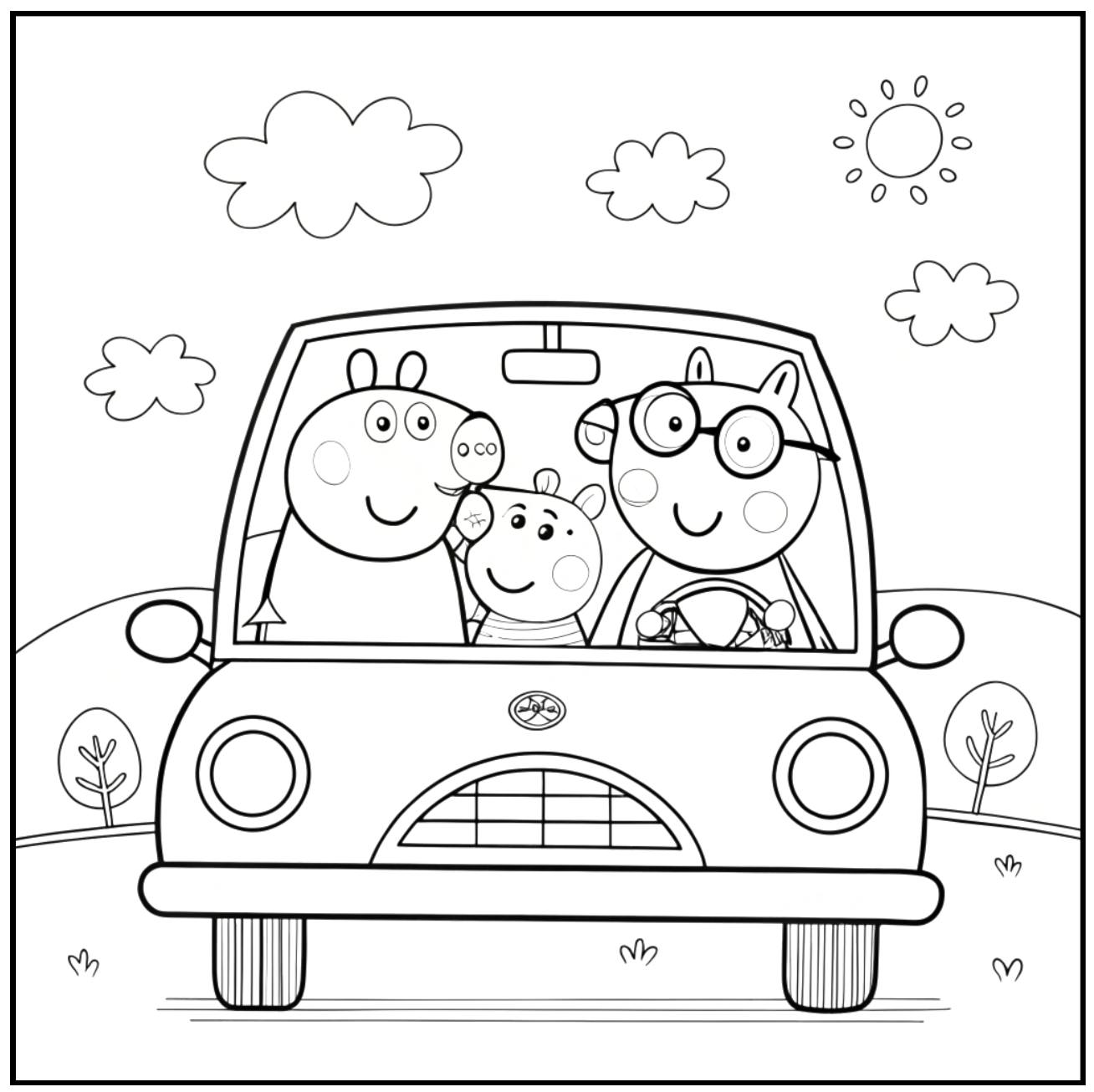 tô màu heo Peppa 4