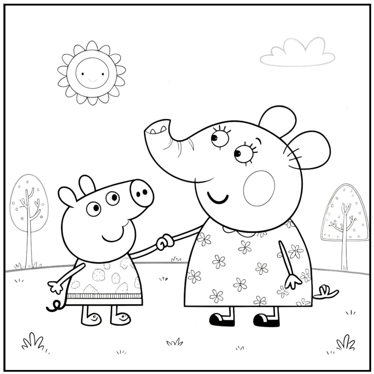 tô màu heo Peppa 5