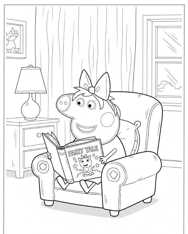 tô màu heo Peppa 7