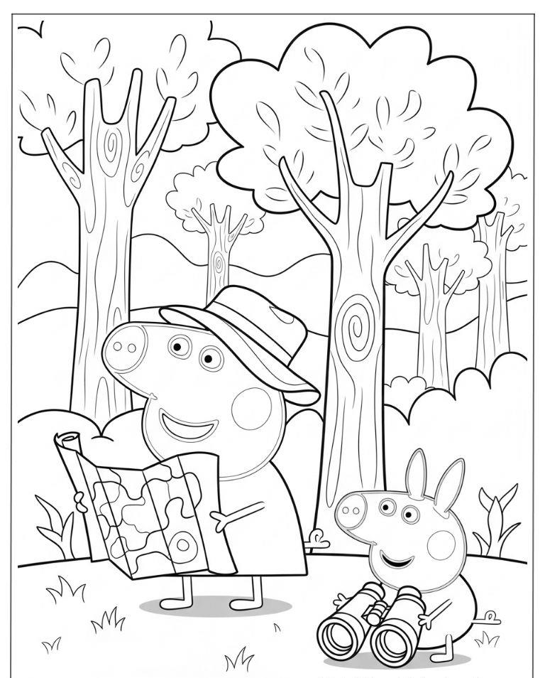 tô màu heo Peppa 9