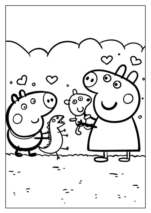 tô màu heo peppa 13