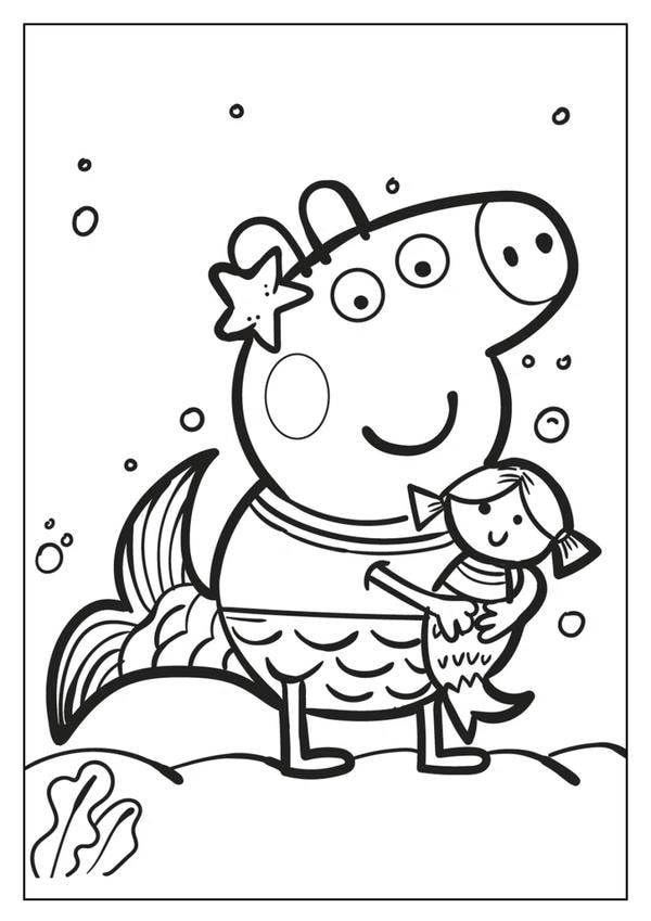 tô màu heo peppa 17