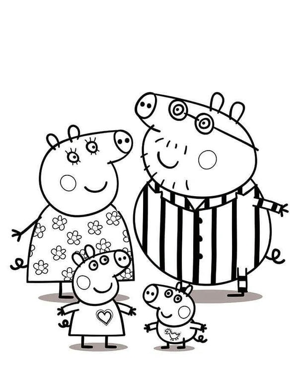 tô màu heo peppa 24