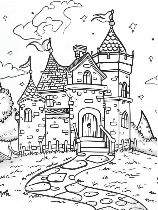 tô màu lâu đài 11