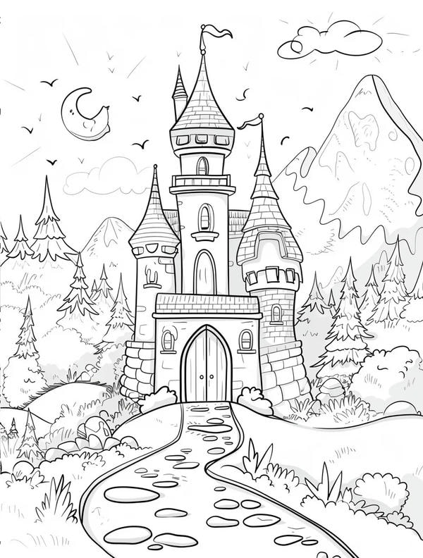 tô màu lâu đài 14